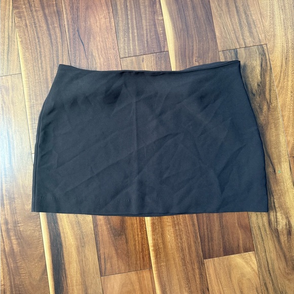Reformation Carla Low Waist Mini Skirt Mole Brown Size 10 - Picture 5 of 10